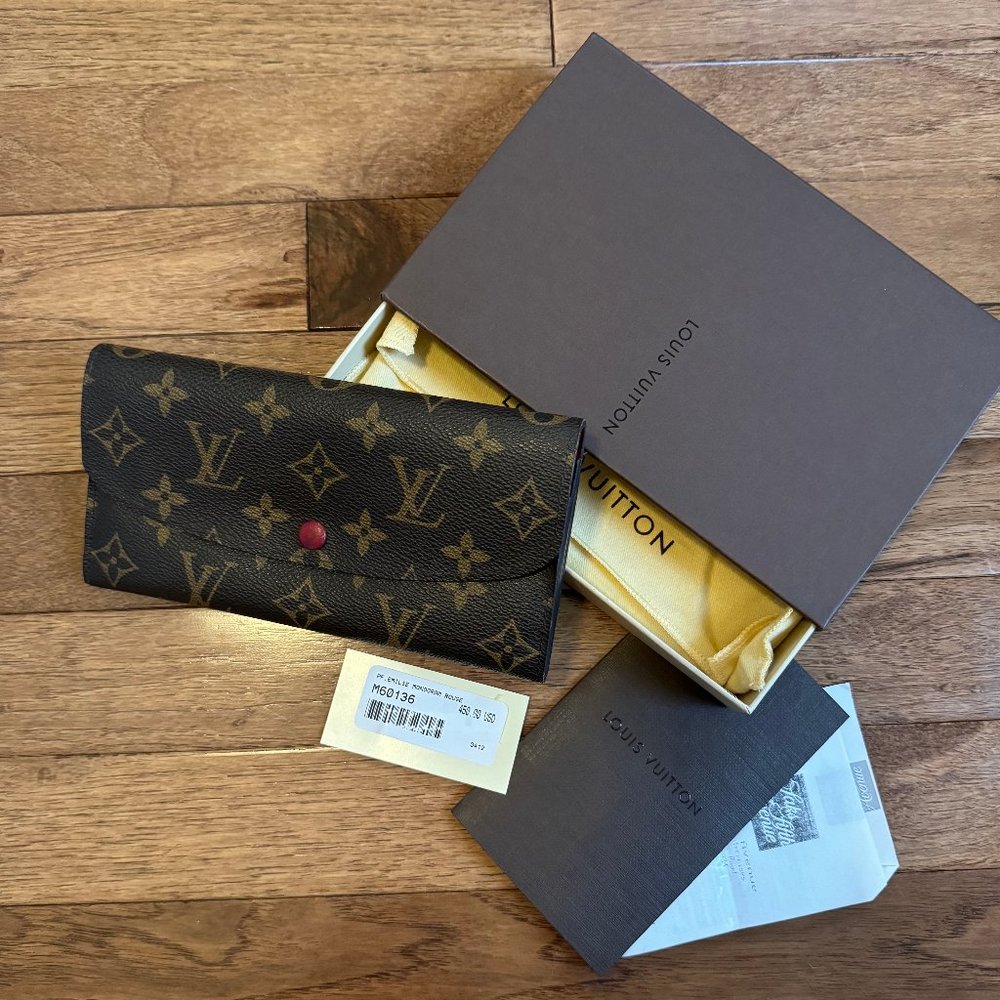 Louis Vuitton Wallet: Emilie Long Wallet Red/Rouge